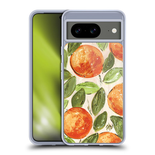 Haley Bush Pattern Painting Orange Splash Soft Gel Case for Google Pixel 8