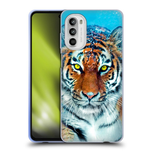 Aimee Stewart Animals Yellow Tiger Soft Gel Case for Motorola Moto G52