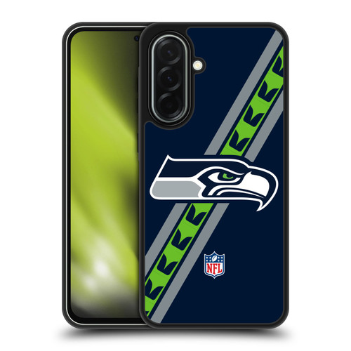 NFL Seattle Seahawks Logo Stripes Gel Armour Case For Samsung Galaxy A36 5G