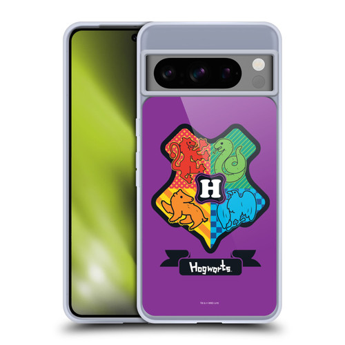 Harry Potter Deathly Hallows I Hogwarts Crest Soft Gel Case for Google Pixel 8 Pro