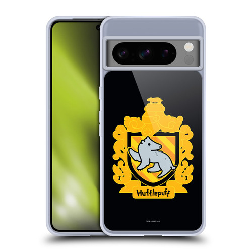 Harry Potter Deathly Hallows I Hufflepuff Crest Soft Gel Case for Google Pixel 8 Pro