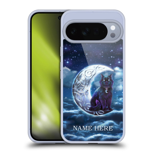 Custom Customised Personalised Brigid Ashwood Name and Initial Black Cat Soft Gel Case for Google Pixel 10 Pro XL