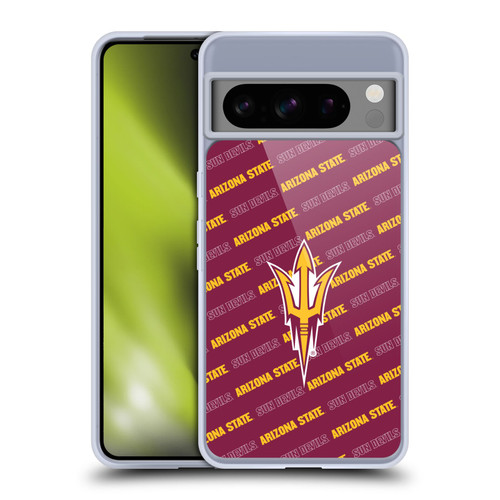 Arizona State University ASU Arizona State Art Logo Pattern Soft Gel Case for Google Pixel 8 Pro