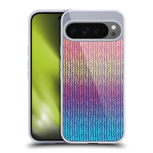 Micklyn Le Feuvre Patterns Rainbow Chunky Knit Soft Gel Case for Google Pixel 9 Pro XL
