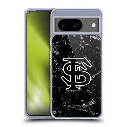 Florida State University FSU Florida State University Black And White Marble Soft Gel Case for Google Pixel 8