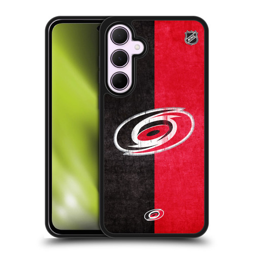NHL Carolina Hurricanes Half Distressed Gel Armour Case For Samsung Galaxy A35 5G