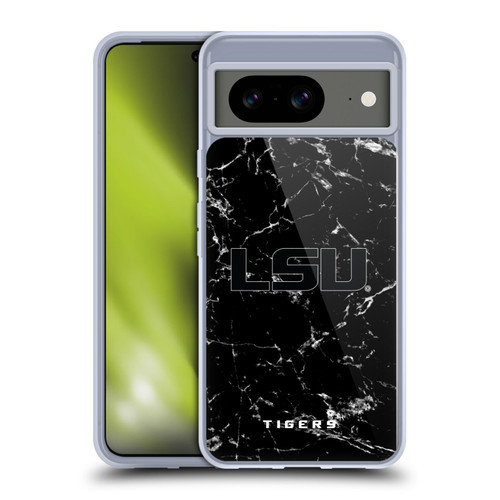 Louisiana State University LSU Louisiana State University LSU Black And White Marble Soft Gel Case for Google Pixel 8