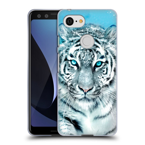 Aimee Stewart Animals White Tiger Soft Gel Case for Google Pixel 3