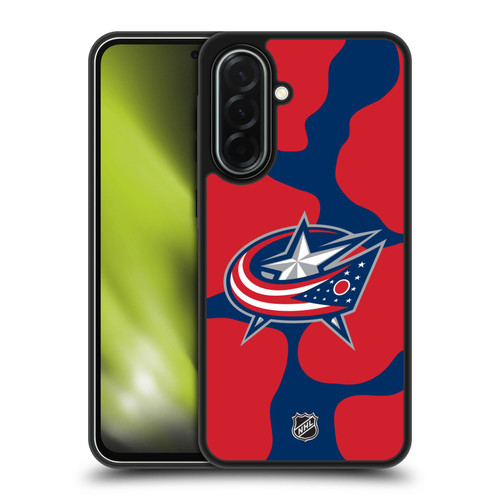 NHL Columbus Blue Jackets Cow Pattern Gel Armour Case For Samsung Galaxy A36 5G