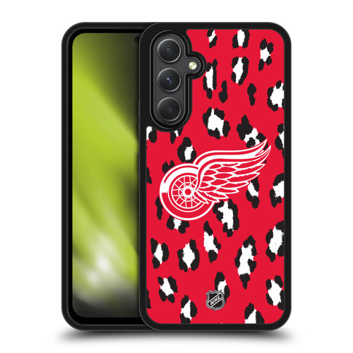 NHL Detroit Red Wings Leopard Pattern Gel Armour Case For Samsung Galaxy A54 5G