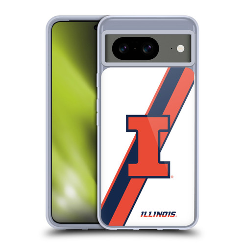 University Of Illinois U Of I University Of Illinois Stripes Soft Gel Case for Google Pixel 8