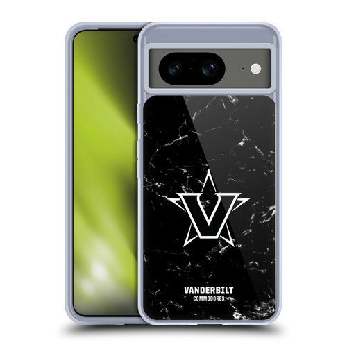 Vanderbilt University Vandy Vanderbilt University Black And White Marble Soft Gel Case for Google Pixel 8