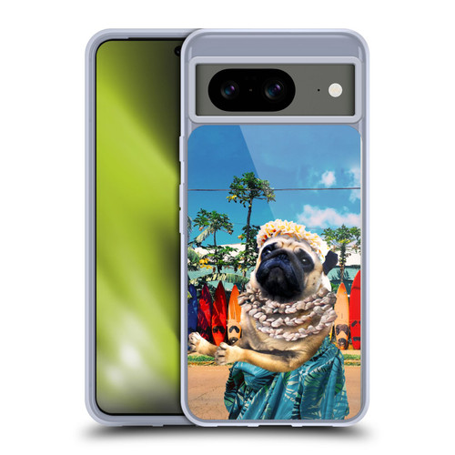 Random Galaxy Animals Aloha Hawaiian Pug Soft Gel Case for Google Pixel 8