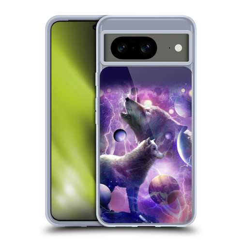 Random Galaxy Animals Cosmic Wolf Space Soft Gel Case for Google Pixel 8