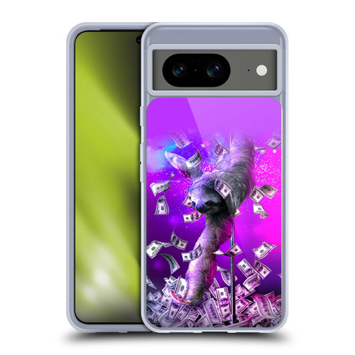 Random Galaxy Animals Dancing Strip Pole Sloth Soft Gel Case for Google Pixel 8