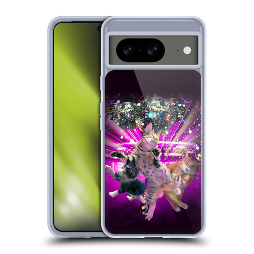 Random Galaxy Animals Disco Dancing Cat Soft Gel Case for Google Pixel 8