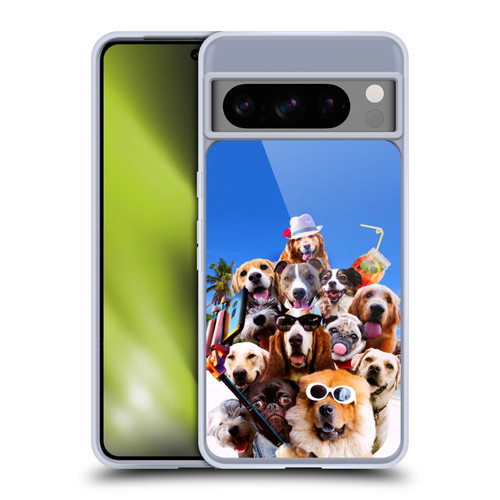 Random Galaxy Animals Beach Dog Selfie With Glasses Soft Gel Case for Google Pixel 8 Pro