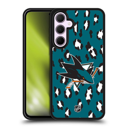 NHL San Jose Sharks Leopard Pattern Gel Armour Case For Samsung Galaxy A35 5G