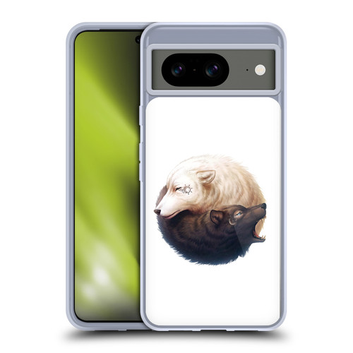 Jonas "JoJoesArt" Jödicke Creatures Yin Yang Wolves Soft Gel Case for Google Pixel 8