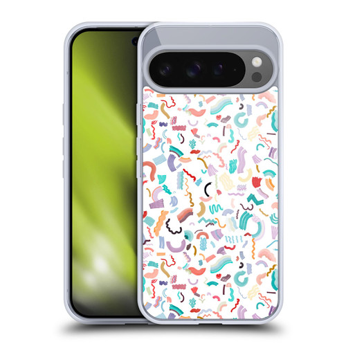 Ninola Patterns Cute Curly Shapes White Soft Gel Case for Google Pixel 9 Pro XL