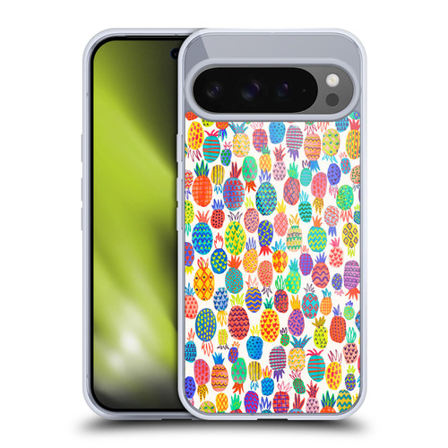 Ninola Patterns Cute Pineapples Soft Gel Case for Google Pixel 9 Pro XL