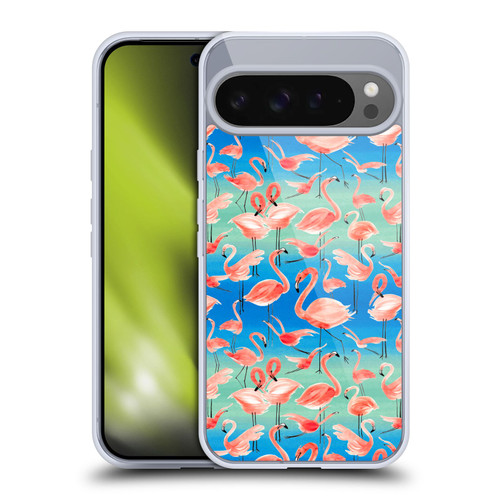 Ninola Patterns Flamingos Soft Gel Case for Google Pixel 9 Pro XL