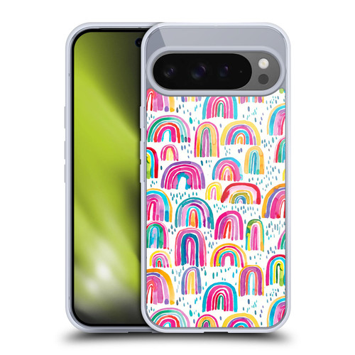 Ninola Patterns 4 Colourful Watercolour Rainbows Soft Gel Case for Google Pixel 9 Pro XL