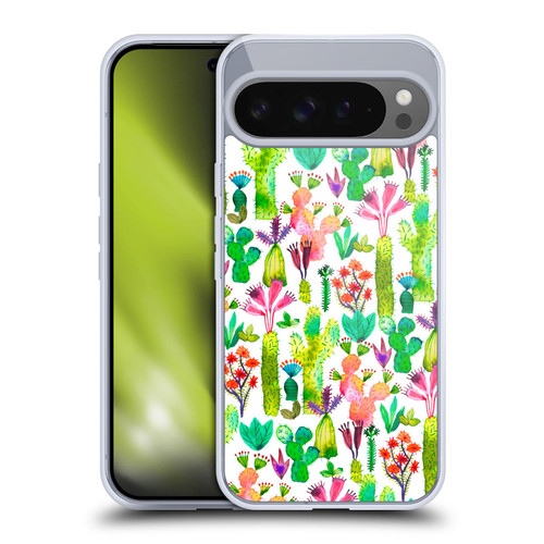 Ninola Summer Patterns Cacti Garden Soft Gel Case for Google Pixel 9 Pro XL