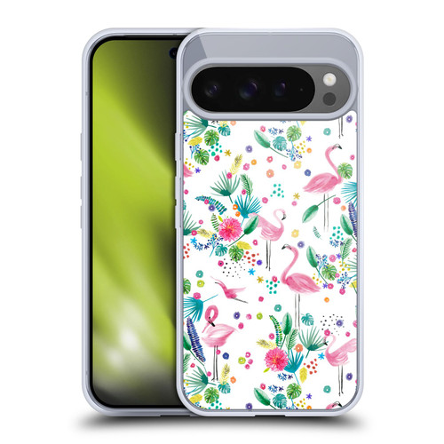 Ninola Summer Patterns Tropical Flamingo Soft Gel Case for Google Pixel 9 Pro XL