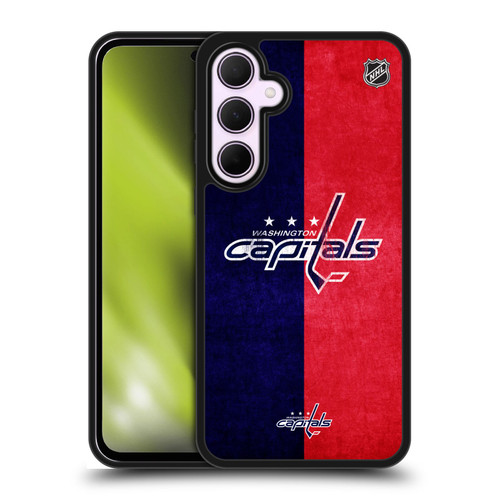 NHL Washington Capitals Half Distressed Gel Armour Case For Samsung Galaxy A35 5G