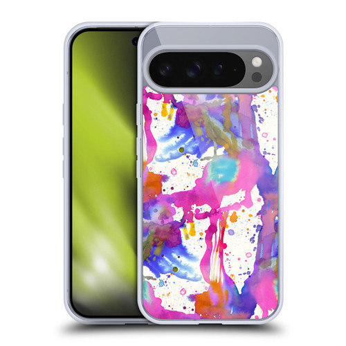 Ninola Watercolor Prints Pink Paint Splashes Soft Gel Case for Google Pixel 9 Pro XL