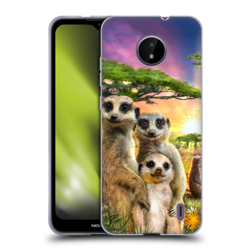 Aimee Stewart Animals Meerkats Soft Gel Case for Nokia C10 / C20