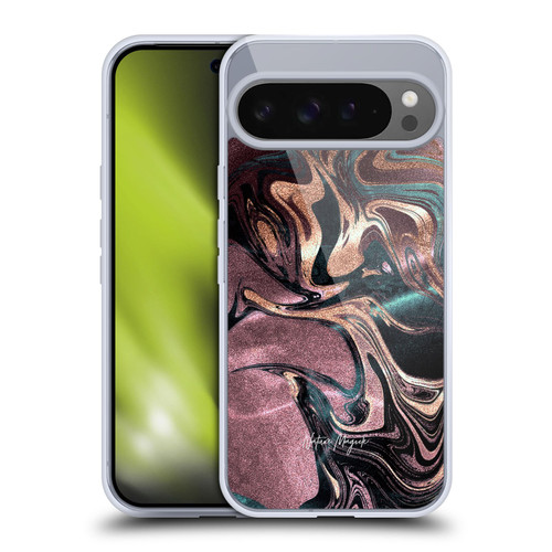 Nature Magick Luxe Gold Marble Metallic Bronze Soft Gel Case for Google Pixel 9 Pro XL