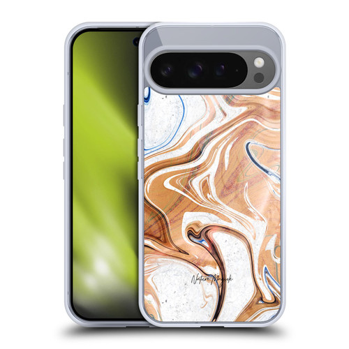 Nature Magick Luxe Gold Marble Metallic Wood Soft Gel Case for Google Pixel 9 Pro XL