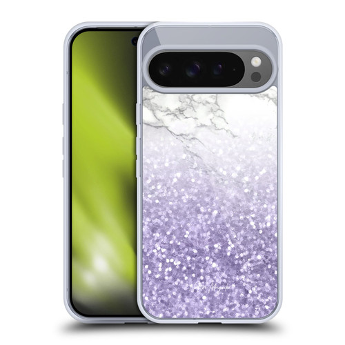 Nature Magick Marble Glitter Sparkle Pastel Ultra Violet Purple Sparkles Soft Gel Case for Google Pixel 9 Pro XL