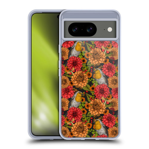 Katerina Kirilova Graphics Robins And Dahlias Soft Gel Case for Google Pixel 8