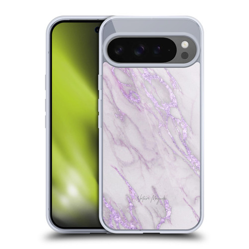 Nature Magick Marble Metallics Purple Soft Gel Case for Google Pixel 9 Pro XL