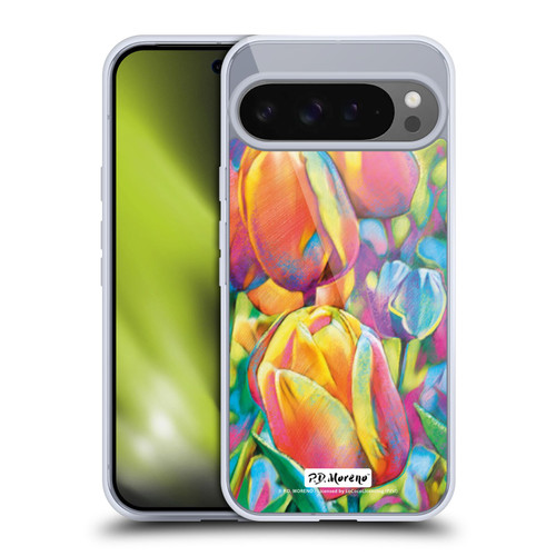P.D. Moreno Assorted Design Tulips Soft Gel Case for Google Pixel 9 Pro XL
