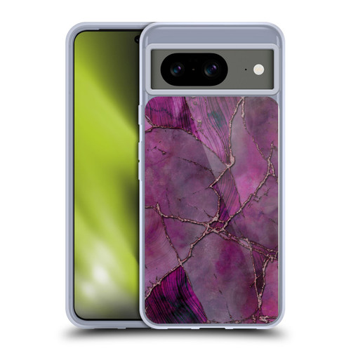 LebensArt Mineral Marble Violet Soft Gel Case for Google Pixel 8