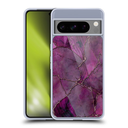 LebensArt Mineral Marble Violet Soft Gel Case for Google Pixel 8 Pro
