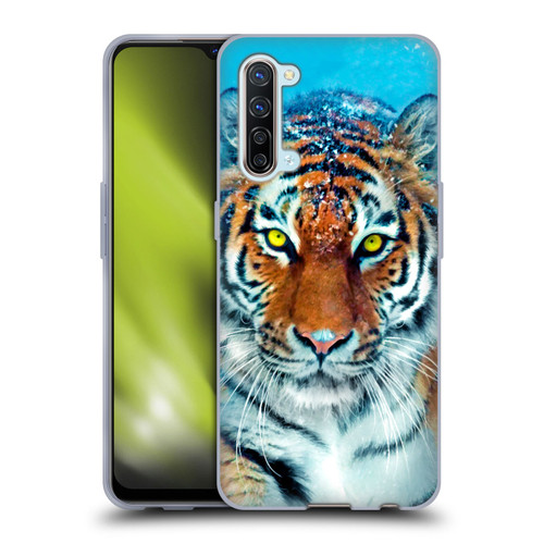Aimee Stewart Animals Yellow Tiger Soft Gel Case for OPPO Find X2 Lite 5G
