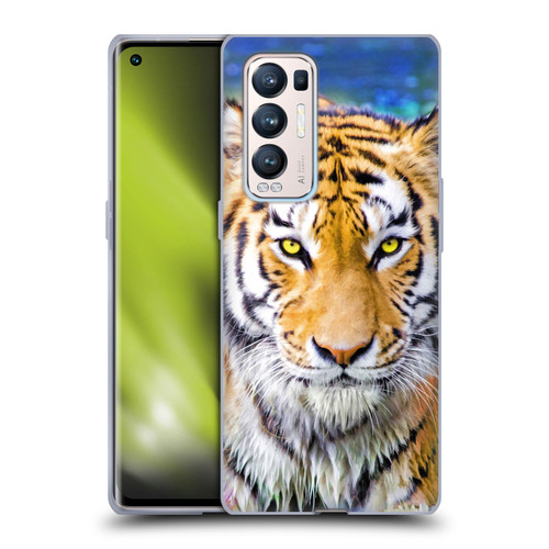Aimee Stewart Animals Tiger and Lily Soft Gel Case for OPPO Find X3 Neo / Reno5 Pro+ 5G
