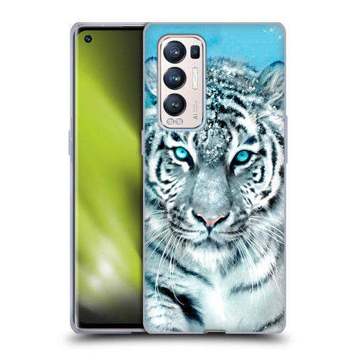 Aimee Stewart Animals White Tiger Soft Gel Case for OPPO Find X3 Neo / Reno5 Pro+ 5G