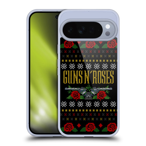 Guns N' Roses Christmas Text Logo Pistol Soft Gel Case for Google Pixel 10 Pro XL