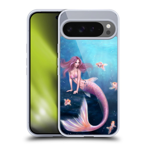 Rachel Anderson Art Pink Haired Mermaid With Goldfish Soft Gel Case for Google Pixel 9 Pro XL