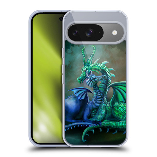 Rose Khan Mythic Scale Series Green And Blue Soft Gel Case for Google Pixel 9 / Pixel 9 Pro