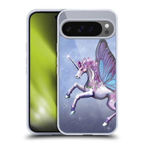 Rose Khan Unicorns Lilac Purple Butterfly Soft Gel Case for Google Pixel 9 Pro XL