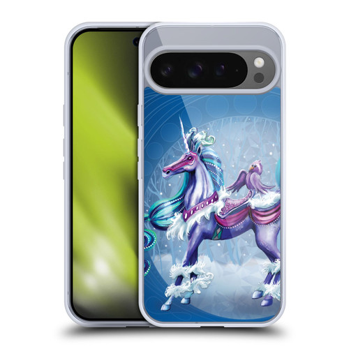 Rose Khan Unicorns Winter Blue Soft Gel Case for Google Pixel 9 Pro XL