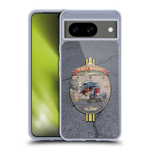 Larry Grossman Retro Collection Hot Rods Forever Soft Gel Case for Google Pixel 8