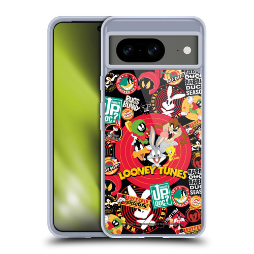 Looney Tunes Graphics and Characters Sticker Collage Soft Gel Case for Google Pixel 8